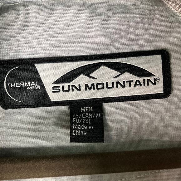 Sun Mountain Men’s Thermal Golf Pullover 1/4 Zip Gray Stripe XL Bulldog Logo - Picture 6 of 14